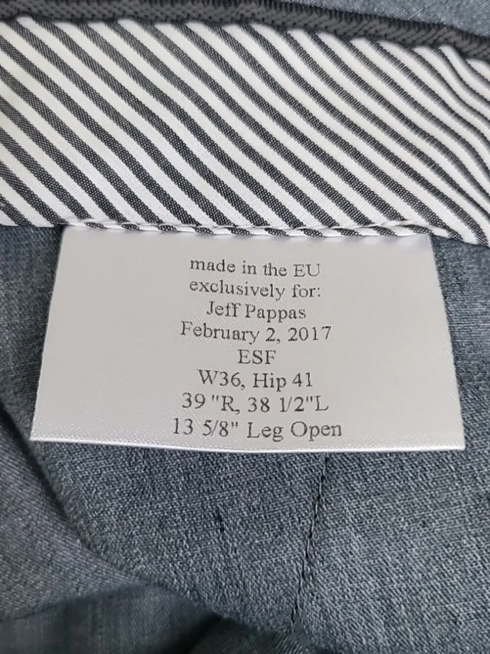 J. Hilburn Italian Wool Flat Front Dress Pants W34xL28